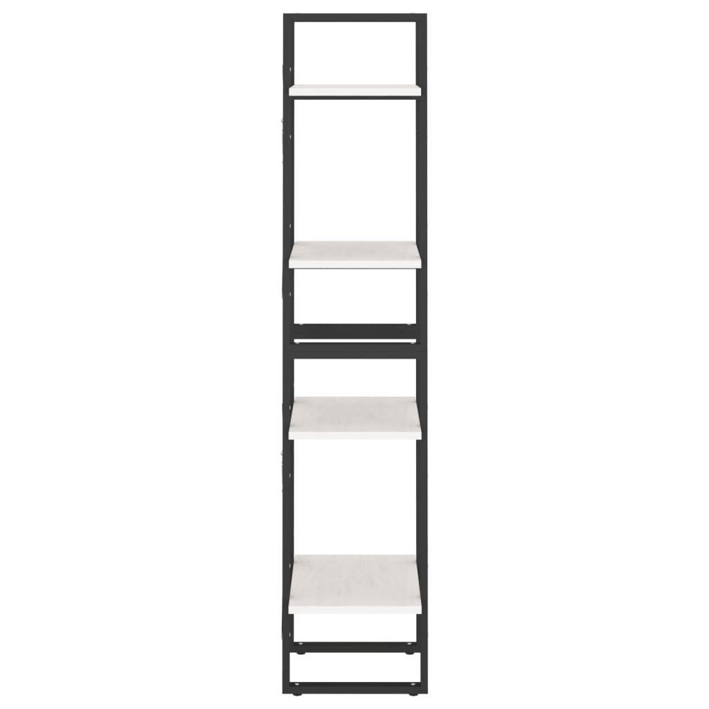 Bücherregal Stahl Bebertal, 40x140x30 BxHxT: Kiefer, cm, aus Weiß in möbelando