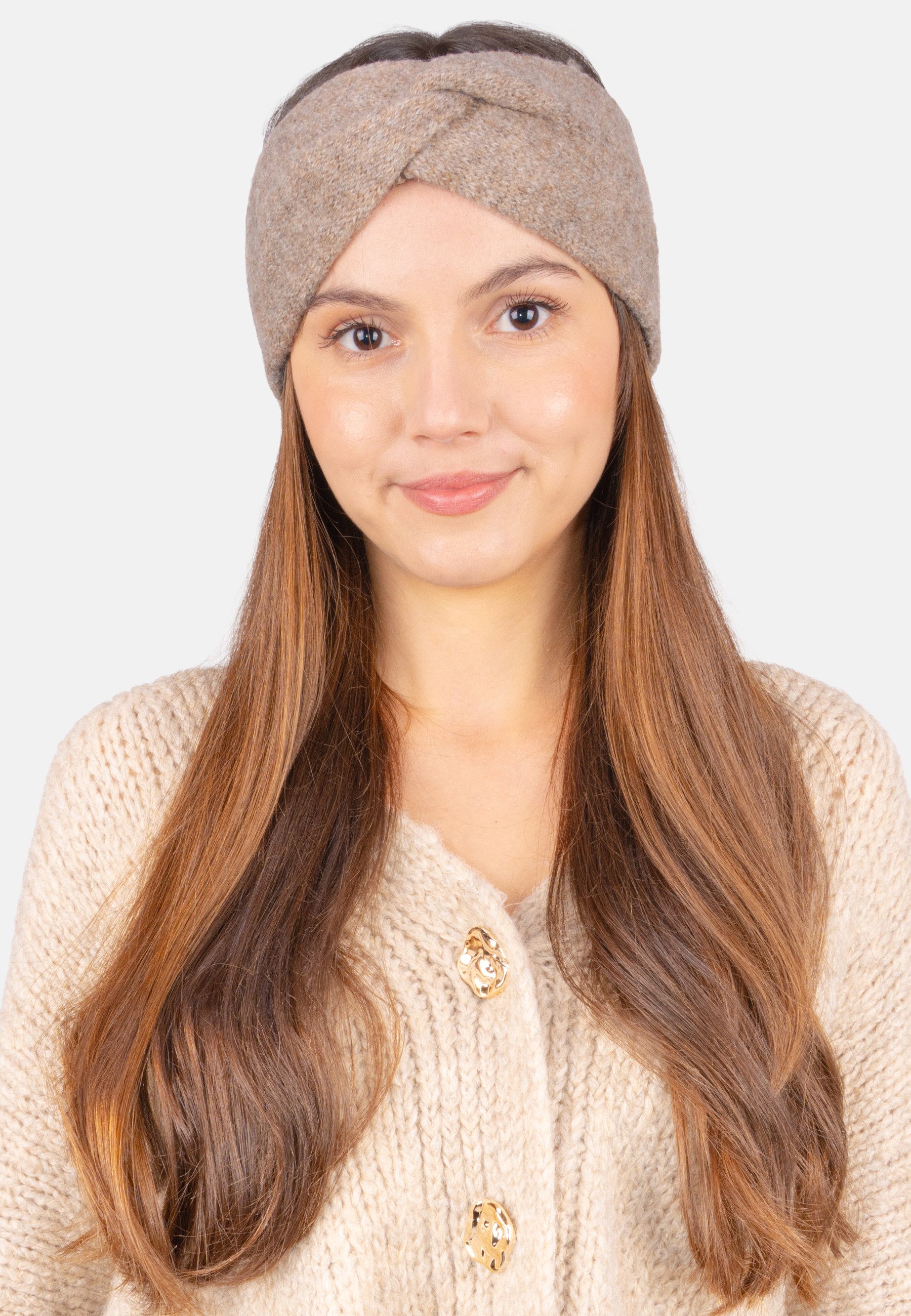 Seasons of April Stirnband FIONA Stirnband für Damen, One Size, für Winter & Herbst mit Twist, Knoten