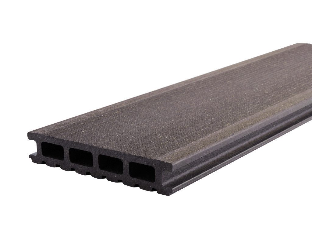 Kovalex Terrassendielen Terrassendiele WPC graubraun gebürstet deutsche Herstellung, BxL: je 14.5x400 cm, 26 mm Stärke