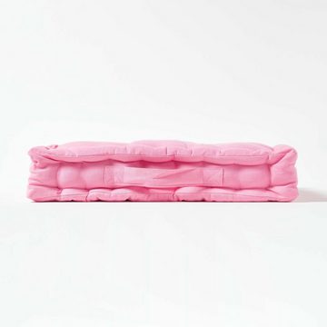 Homescapes Bodenkissen Sitzkissen unifarben rosa 40 x 40 cm