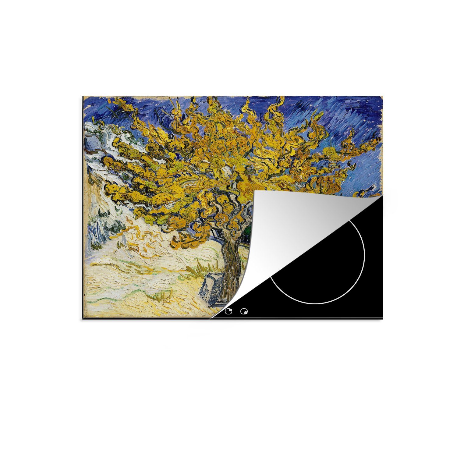 Vinyl, 59x52 Maulbeerbaum tlg), MuchoWow (1 van - Gogh, Ceranfeldabdeckung Herdblende-/Abdeckplatte Induktionsmatte küche, die Vincent cm, für