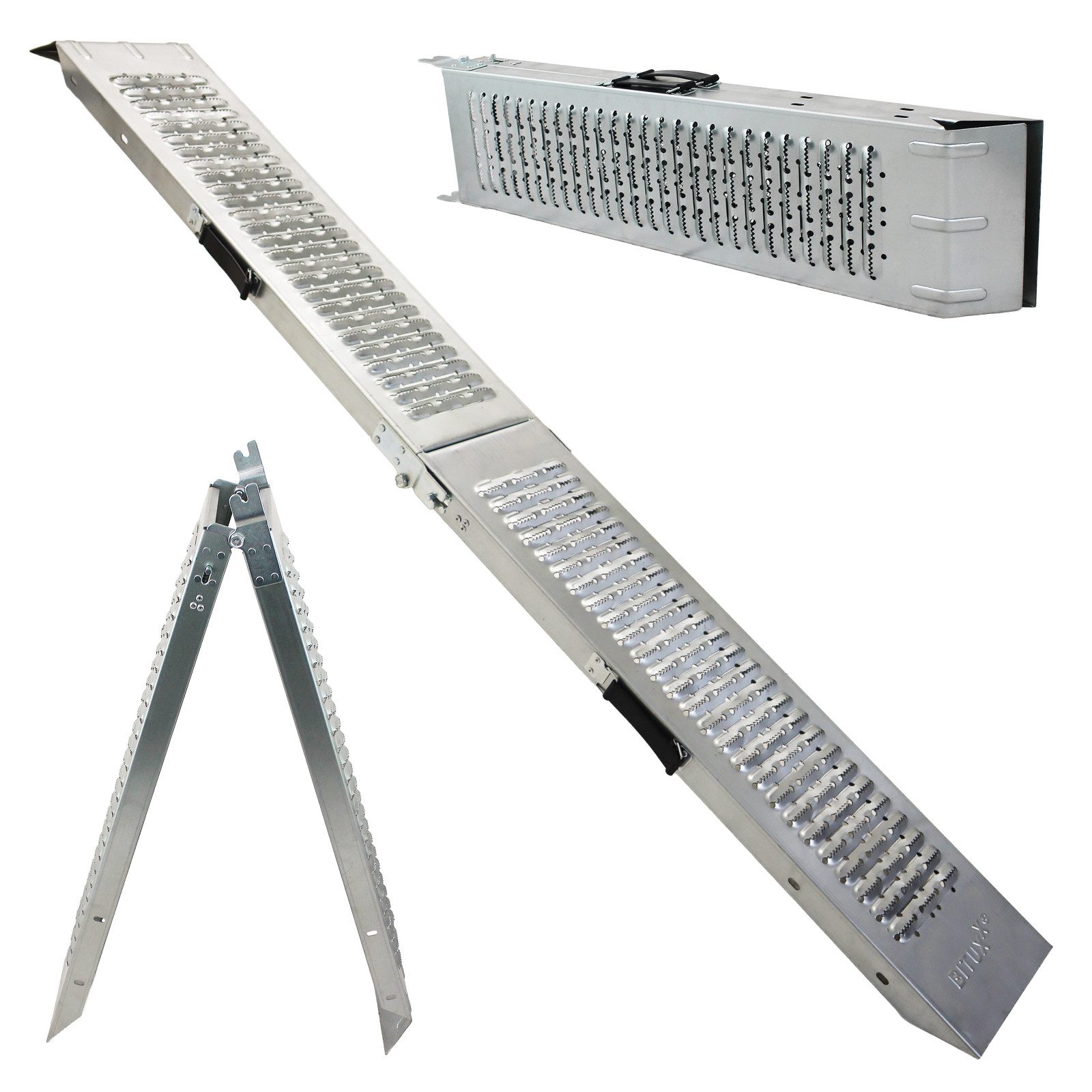 Bituxx Laderampe Stahl klappbar 180 cm bis 200 kg (1-St., MS-16755)