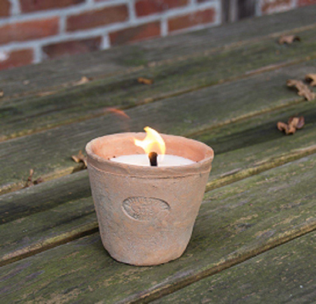 Design 10 mit 7,5 Terracotta design cm Esschert Terracotta (1x Kerzen) Aged Teelichthalter Drm. Kerzentopf Garten Handmade esschert x Deko Topf