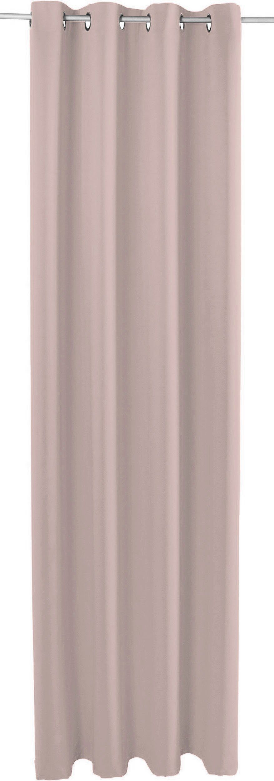 blickdicht, Polyester, basic rosé monochrom, OTTO Barcell, Ösen products, nachhaltig, (1 recyceltes Verdunkelungsvorhang blickdicht, St),