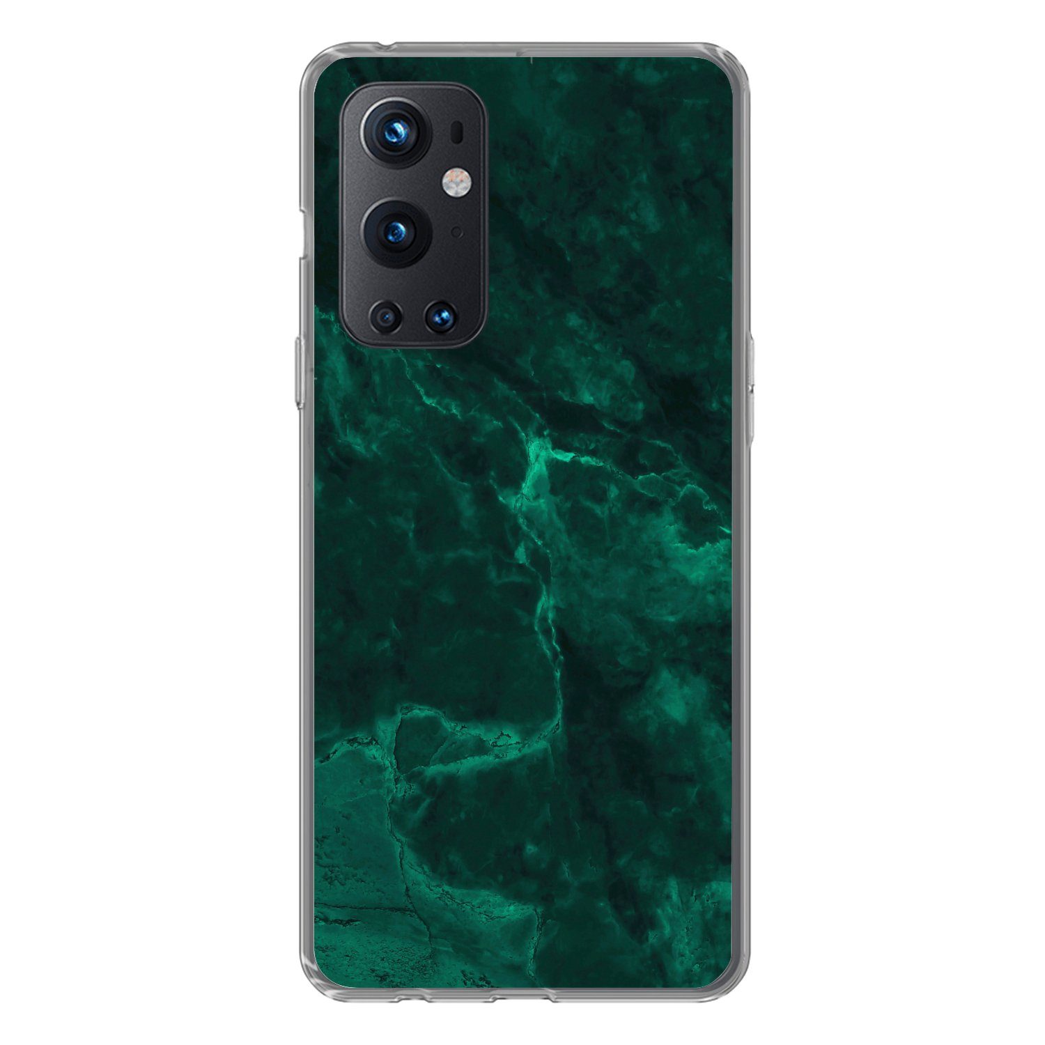 MuchoWow Handyhülle für OnePlus 9 Pro Marmor - Limone - Grün - Strukturiert - Marmoroptik, Phone Case, Silikon, Schutzhülle Dünn