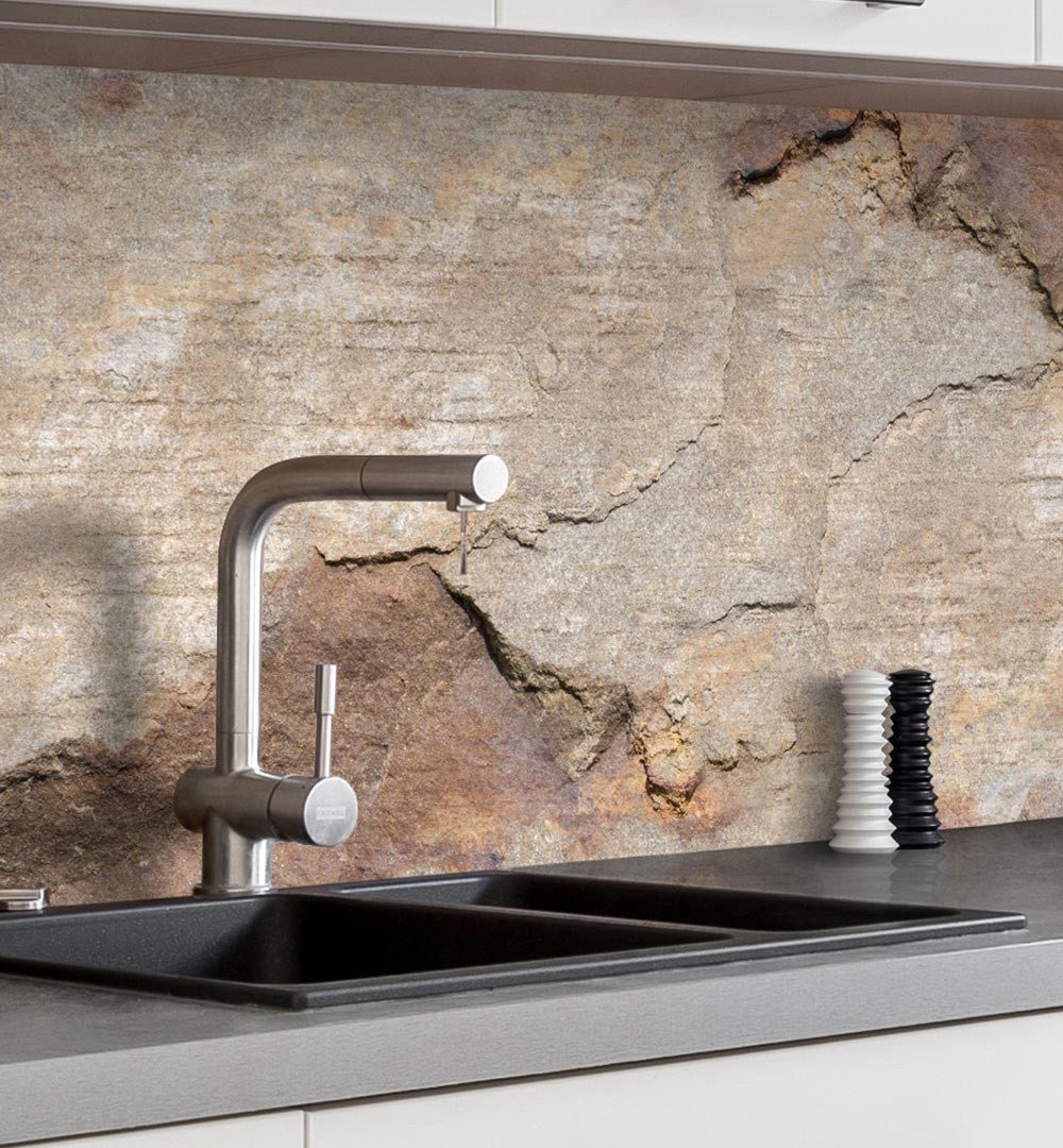 MyMaxxi Dekorationsfolie Küchenrückwand selbstklebend Sandstein Spritzschut günstig online kaufen