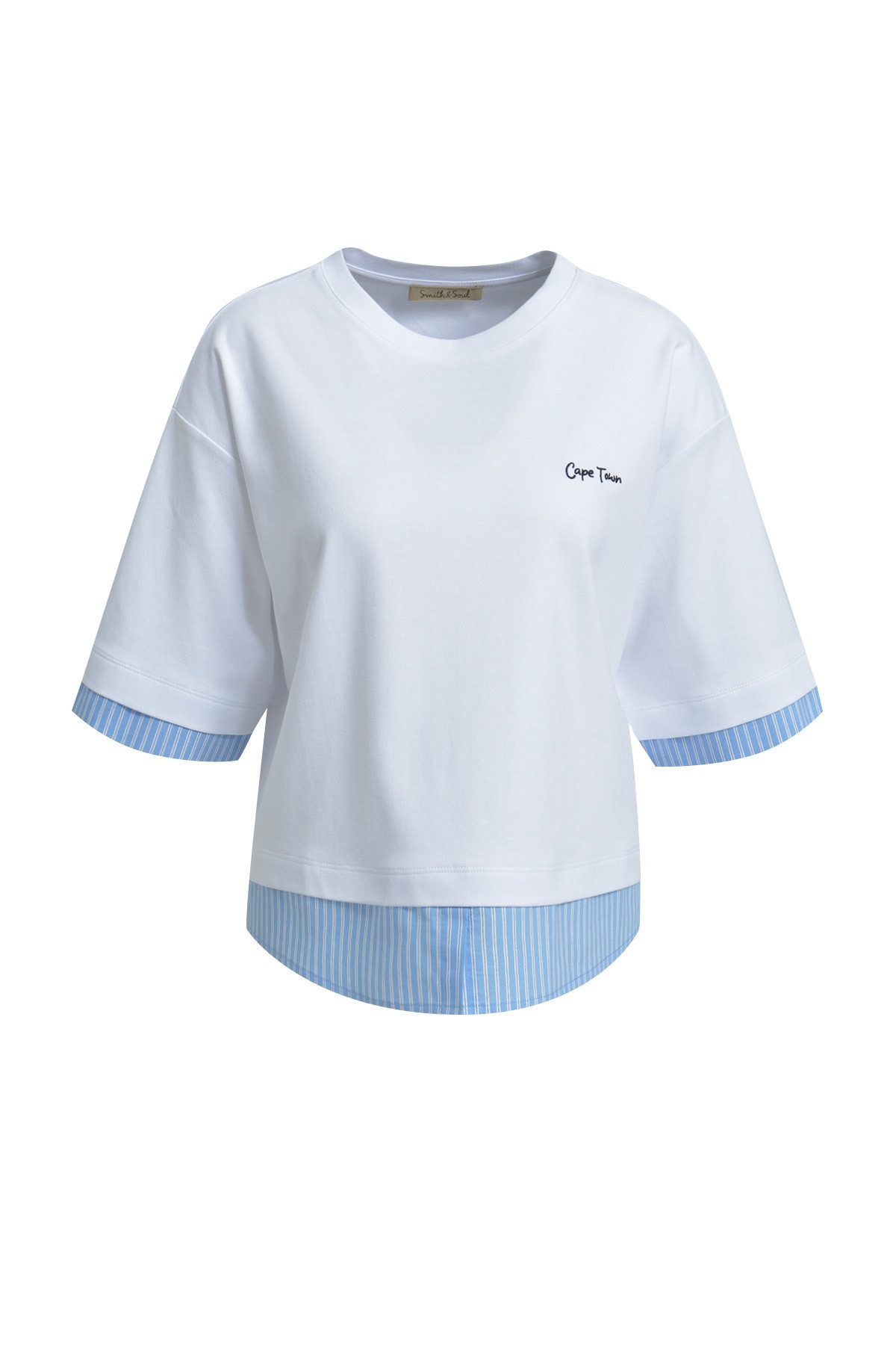 Smith & Soul T-Shirt im Layering-Look, Rückenprint günstig online kaufen