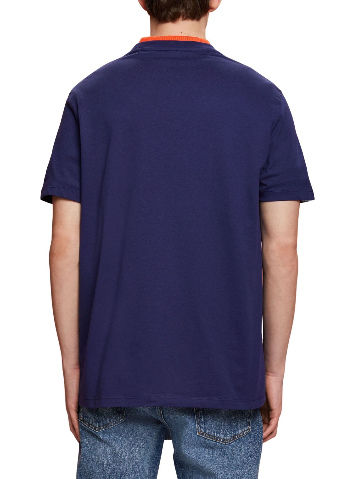 Esprit T-Shirt Jersey-T-Shirt mit Print BLUE DARK (1-tlg)