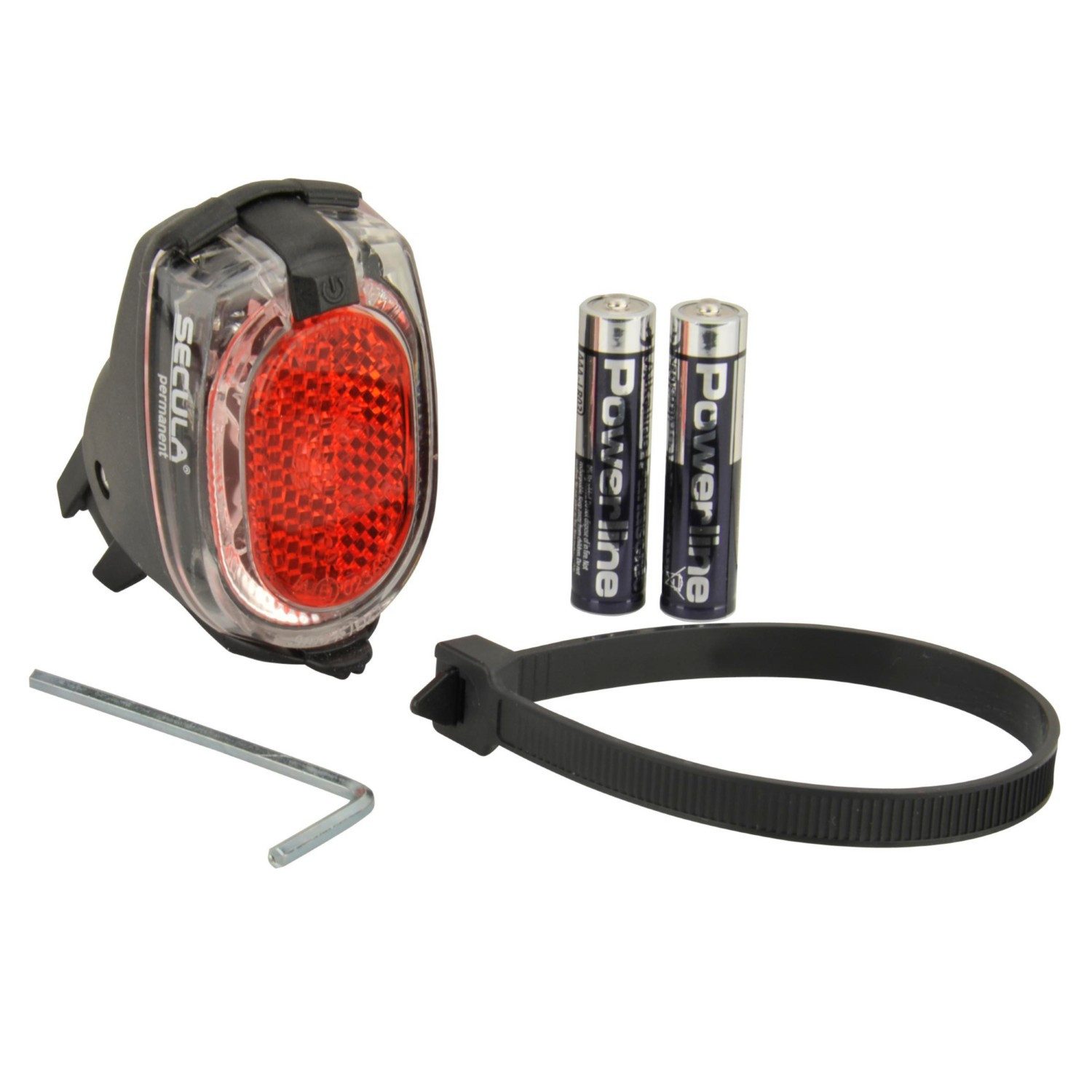 Busch + Müller Fahrrad-Rücklicht Secula Fahrrad LED Rücklicht Batterie Licht Hinten, Fahrrad-Lampe StVZO Beleuchtung Reflektor Halterung Licht Hinten