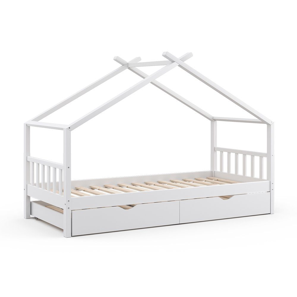 VitaliSpa® Hausbett Design, Weiß, 90x200 cm günstig online kaufen