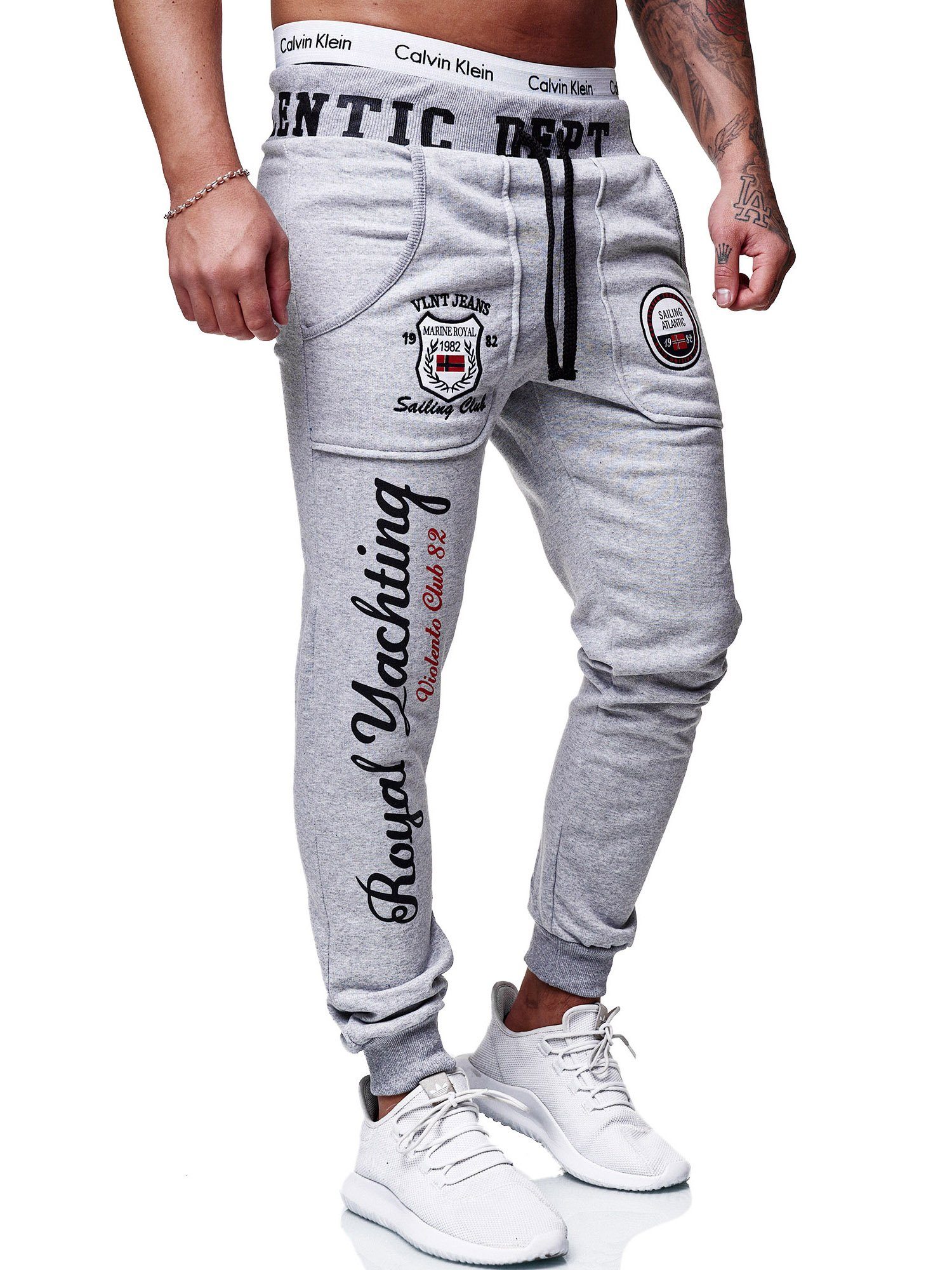 Code47 Jogginghose Herren Jogginghose Sporthose (1-tlg) Trainingshose Männer Sweatpants Grau 601