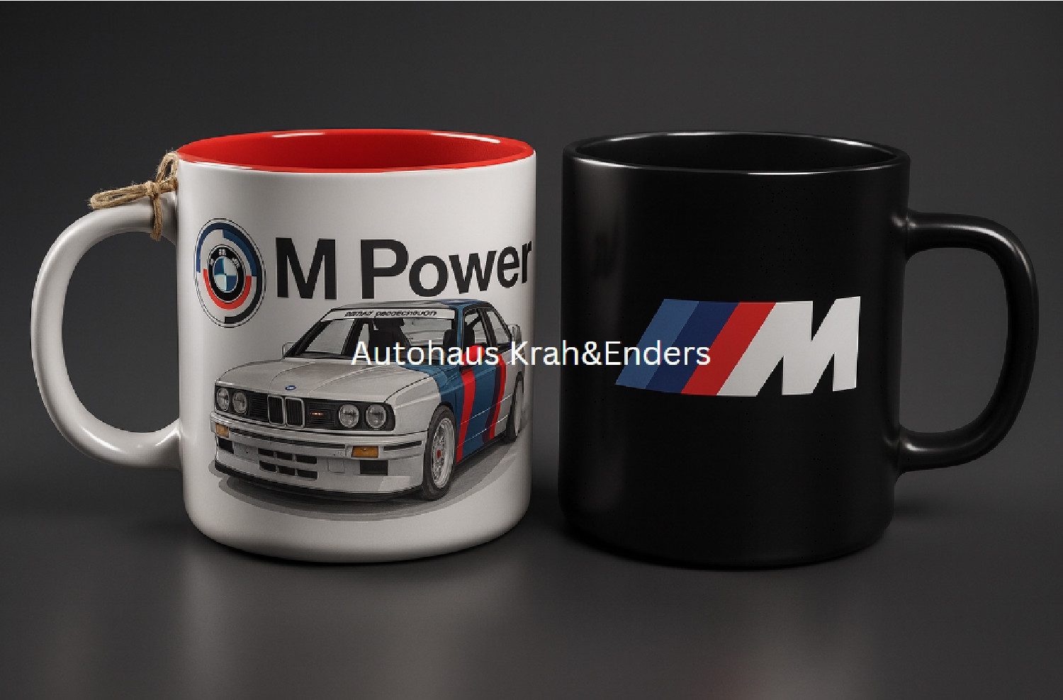 BMW Tasse 2x BMW M Logo Tasse Kaffebecher Kaffeetasse Doppelpack Becher, 1-tlg.