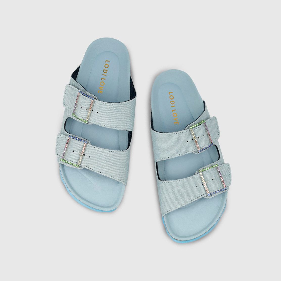 LODI LOVE Bidu Tejano Denim Pantolette zum Schlupfen