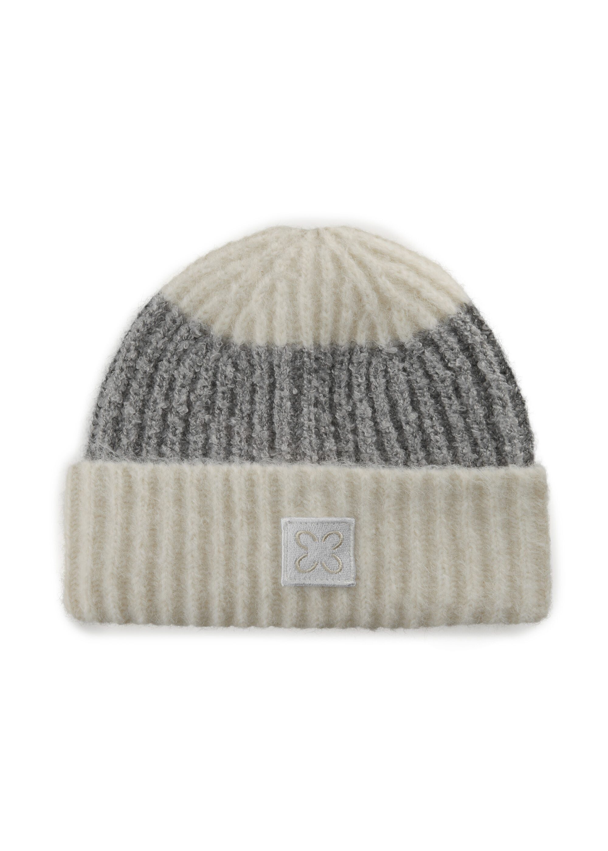 Codello Strickmütze aus Bouclé- und Rippstrick günstig online kaufen