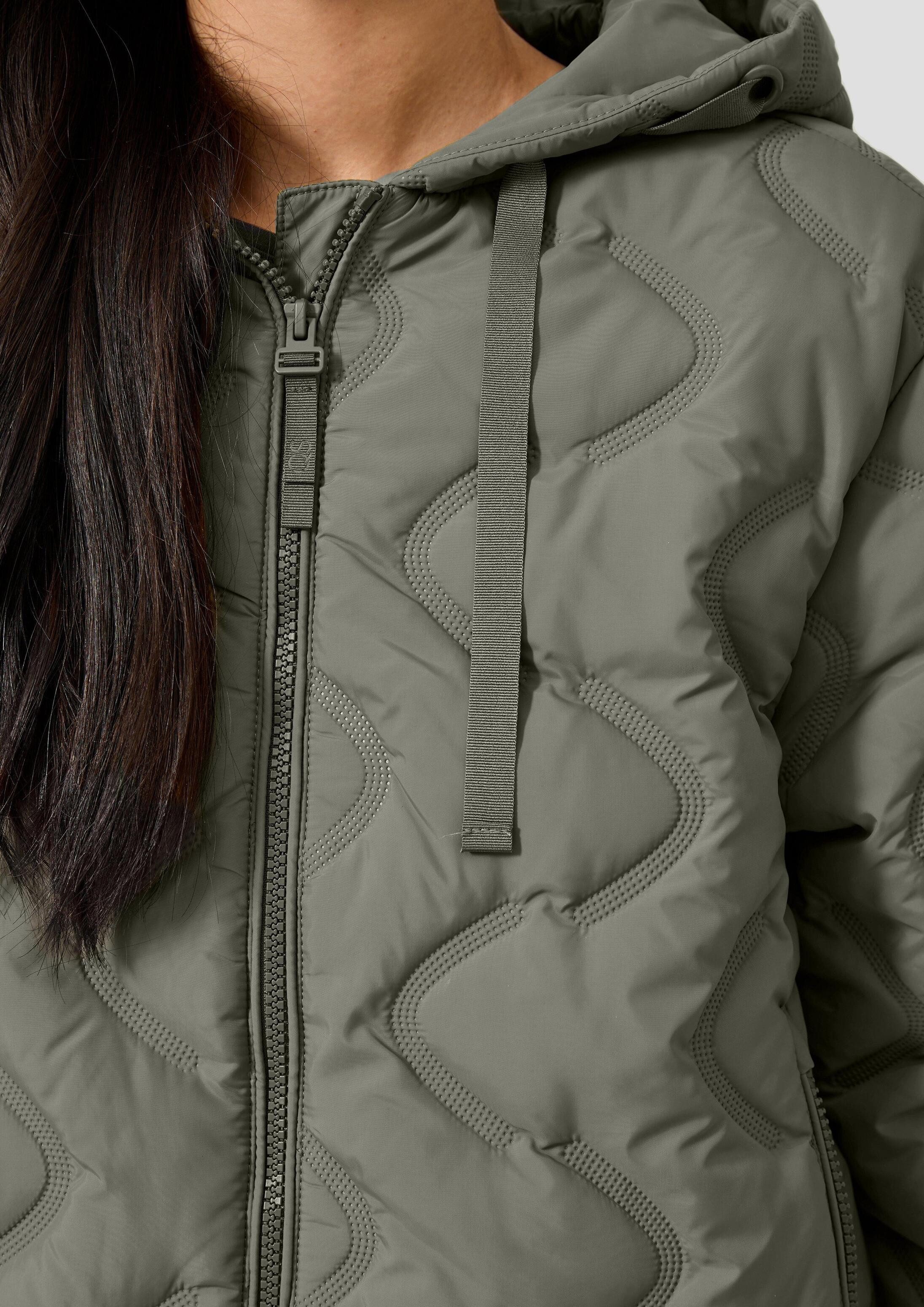 QS Funktionsjacke Outdoor-Jacke Wattierte Jacke mit geprägtem Muster – Bild 4 von 5
