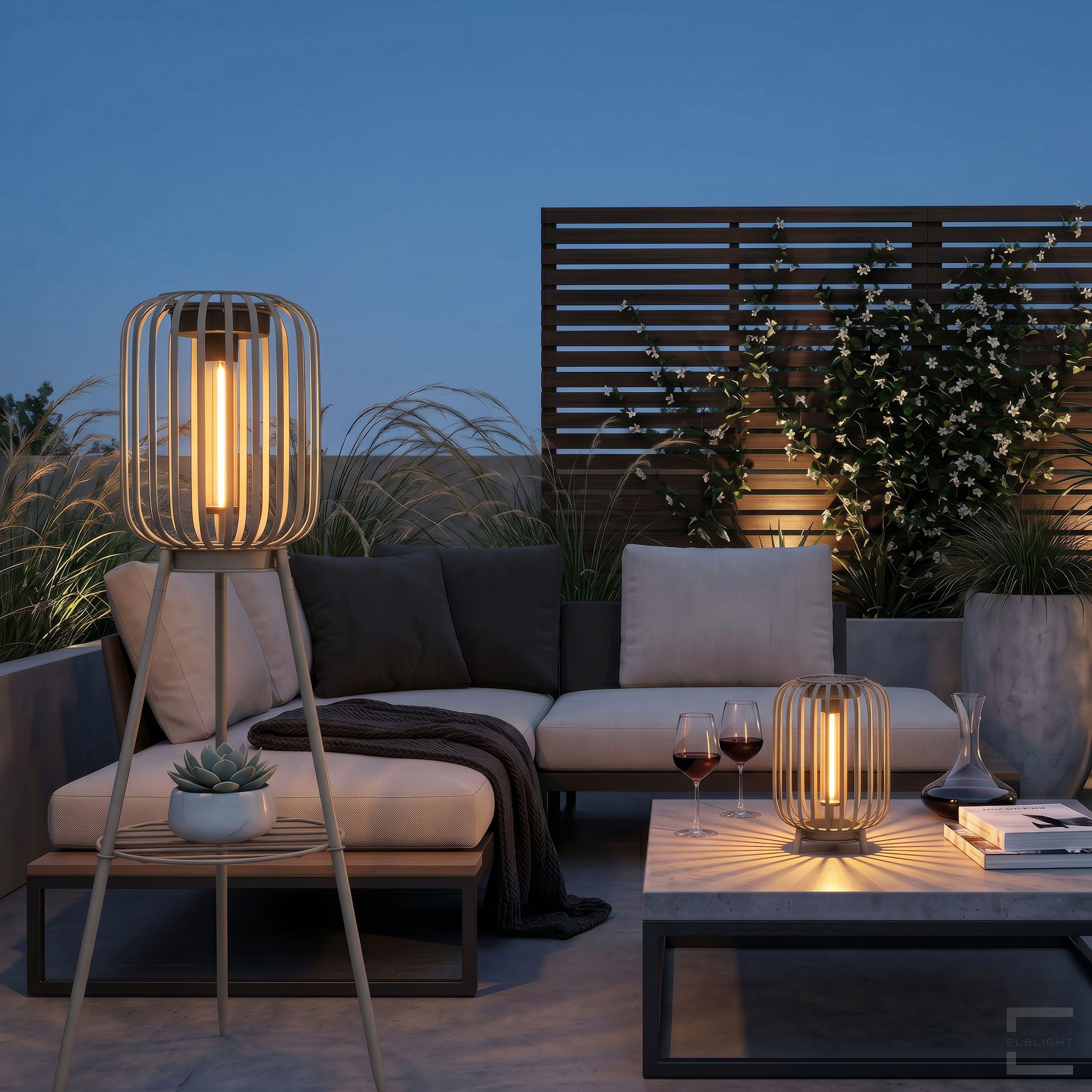 Elblight.de LED Solarleuchte Garten Stehleuchte 3in1 für Garten und Terrasse – Bild 2 von 5