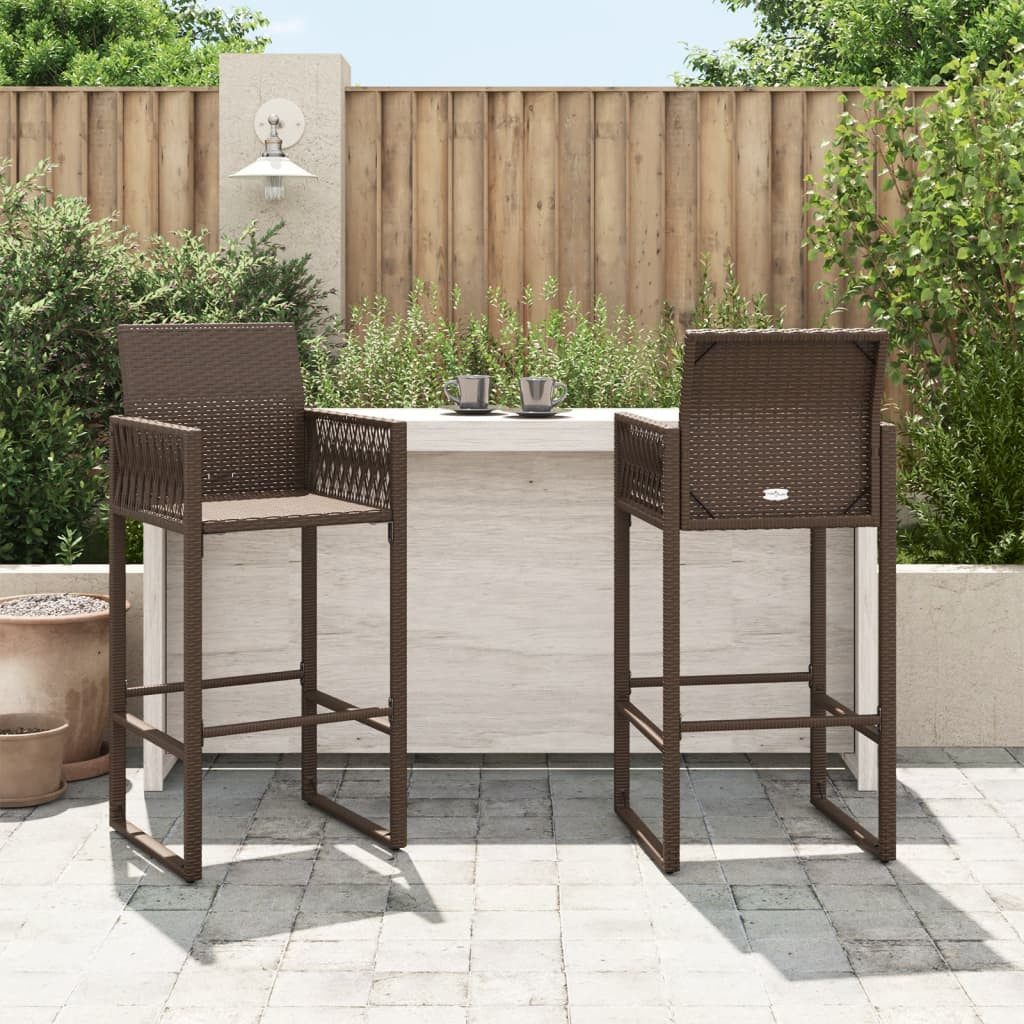 vidaXL Gartenstuhl Garten-Barhocker 2 Stk. Braun günstig online kaufen