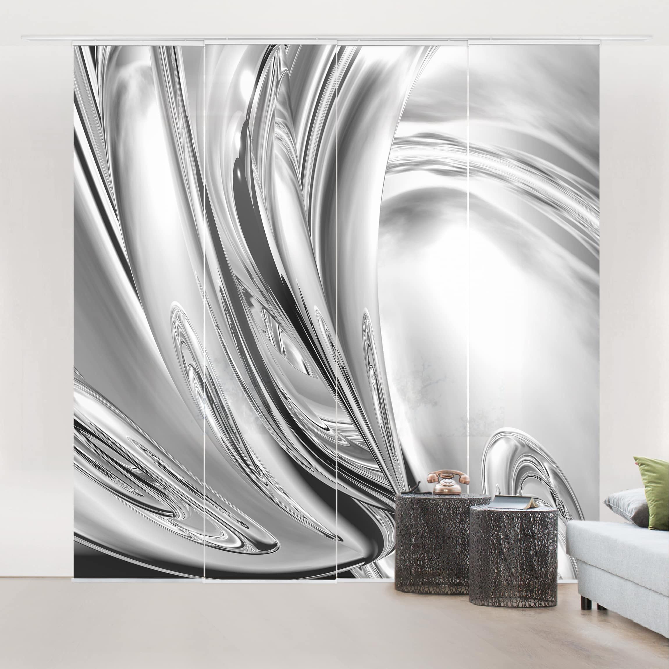 Bilderdepot24 Schiebegardine modern Flächenvorhang blickdicht Lights günstig online kaufen