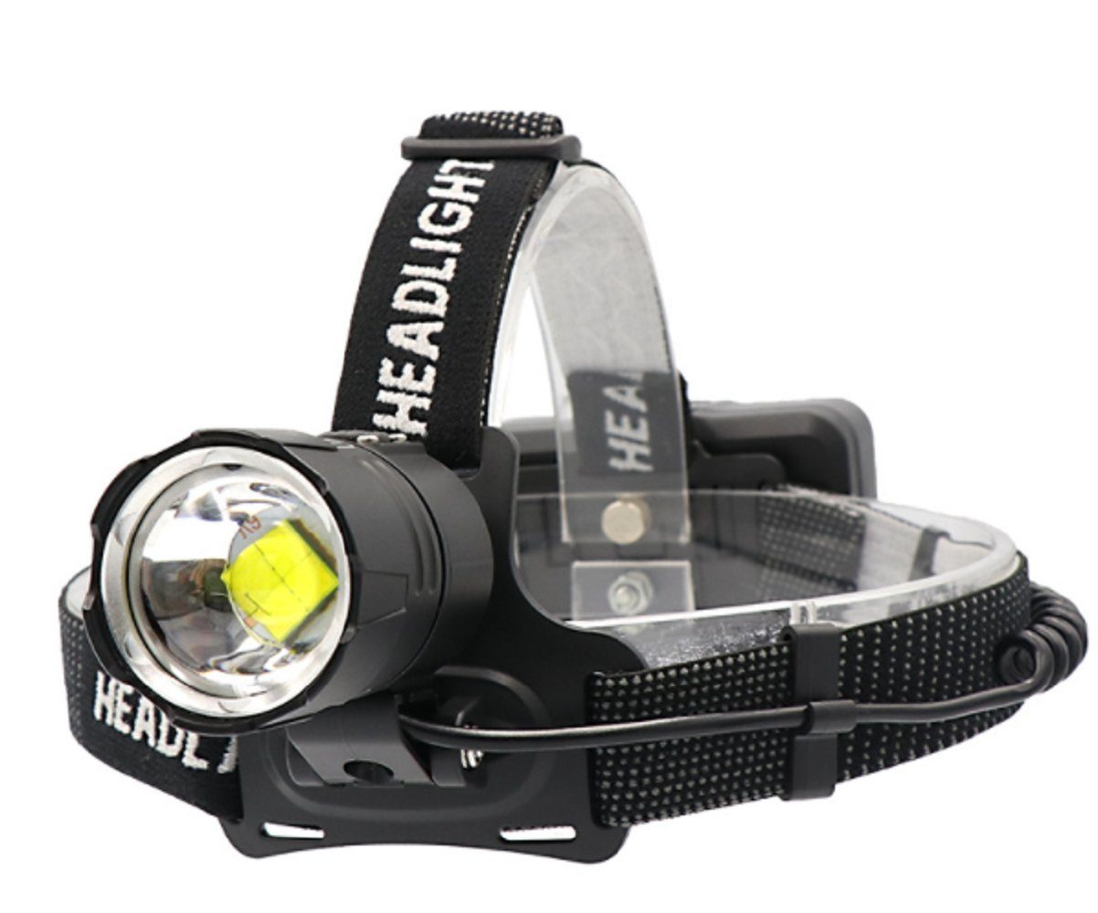 Haiaveng LED Scheinwerfer Wiederaufladbar, wasserdichte Stirnlampe,Superhell Headlight