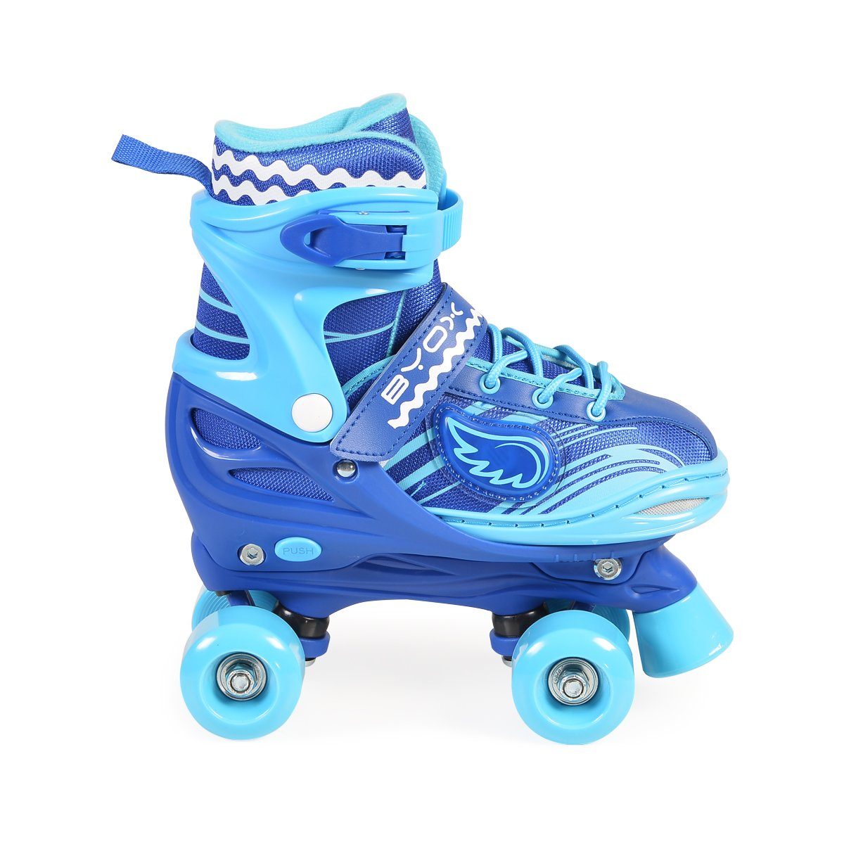 blau, Byox Rollschuhe PVC-Rollen Firefly 608ZB Größen Licht Lager Rollschuhe verschiedene