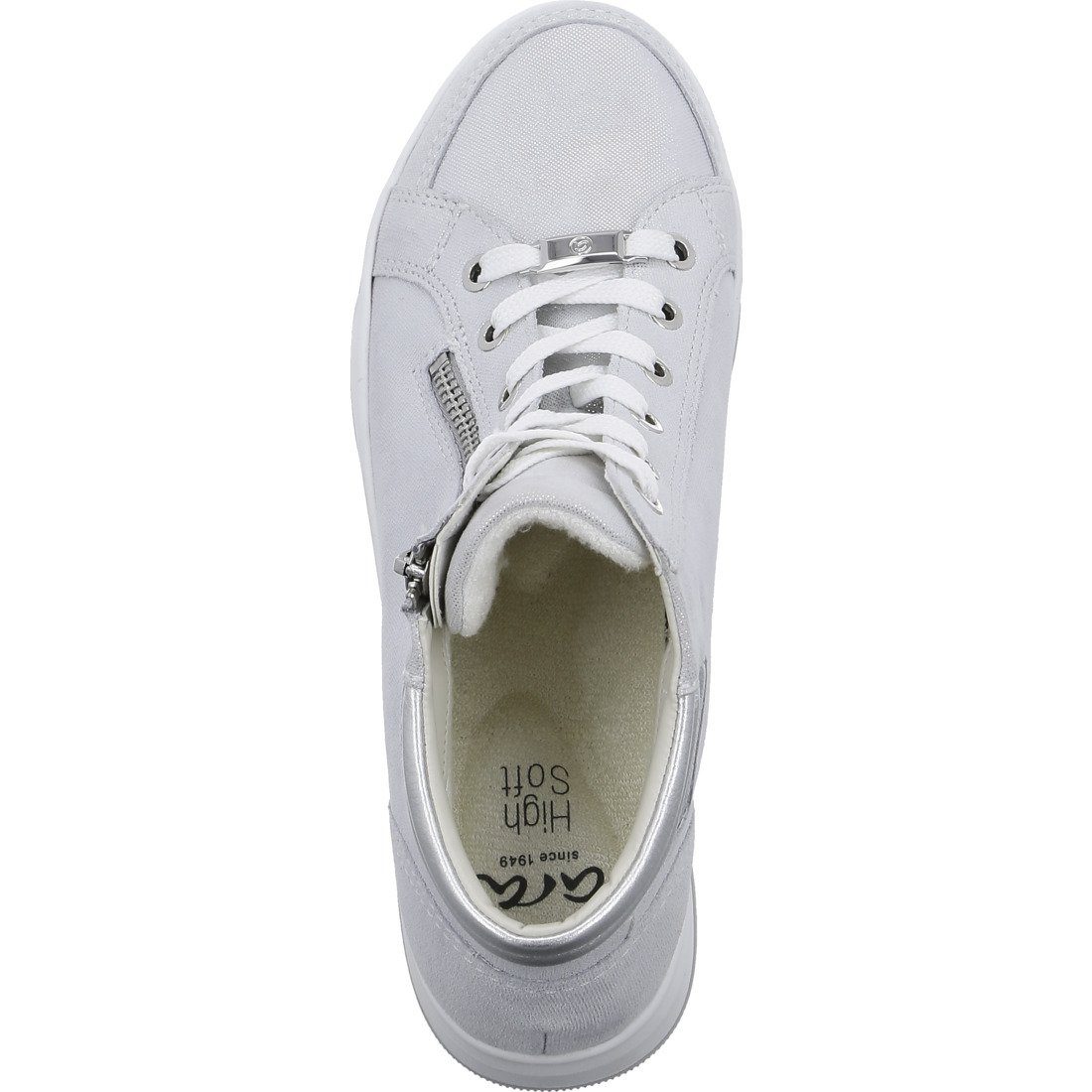 Damen Schuhe, Sneaker Ara Rom 051071 Sneaker grau Glattleder Ara -