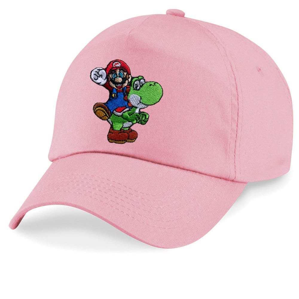 Blondie & Brownie Baseball Cap Kinder Mario Faust Stick Patch Luigi Peach Super Nintendo One Size Rosa