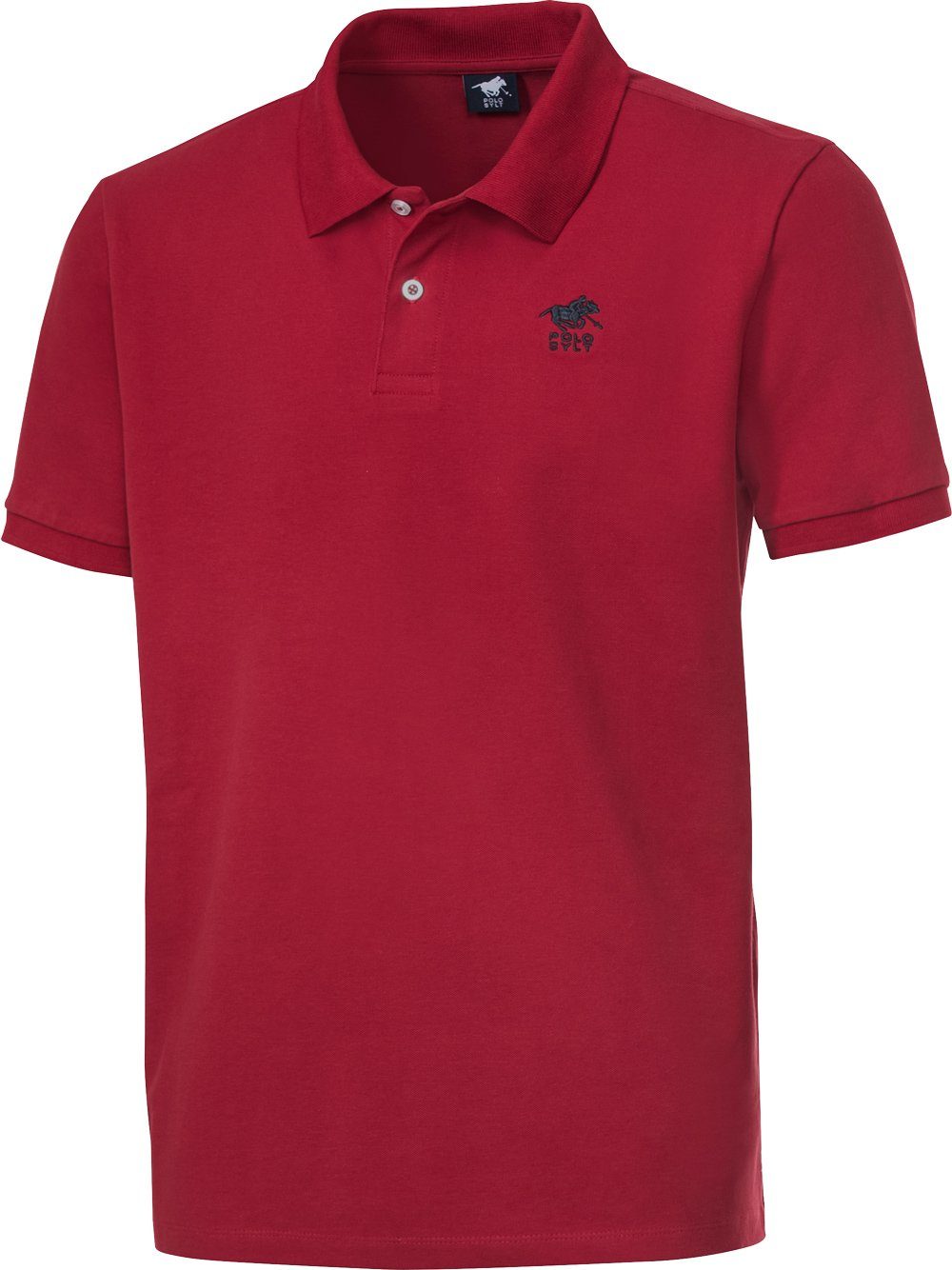 Polo Sylt Poloshirt elegant-sportive Optik in leuchtenden Trendfarben rot