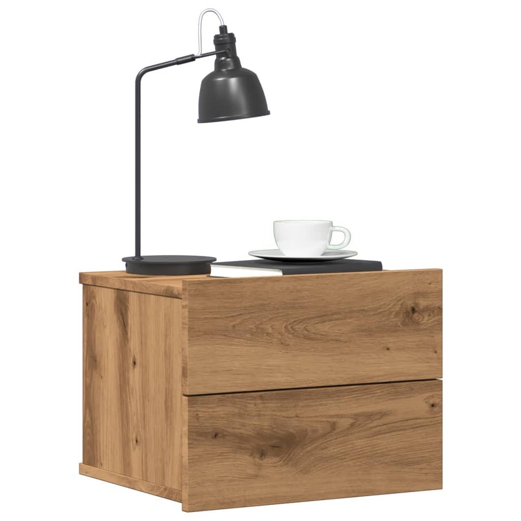 vidaXL Nachttisch, Wand-Nachttisch Artisan-Eiche 40x32x30 cm günstig online kaufen