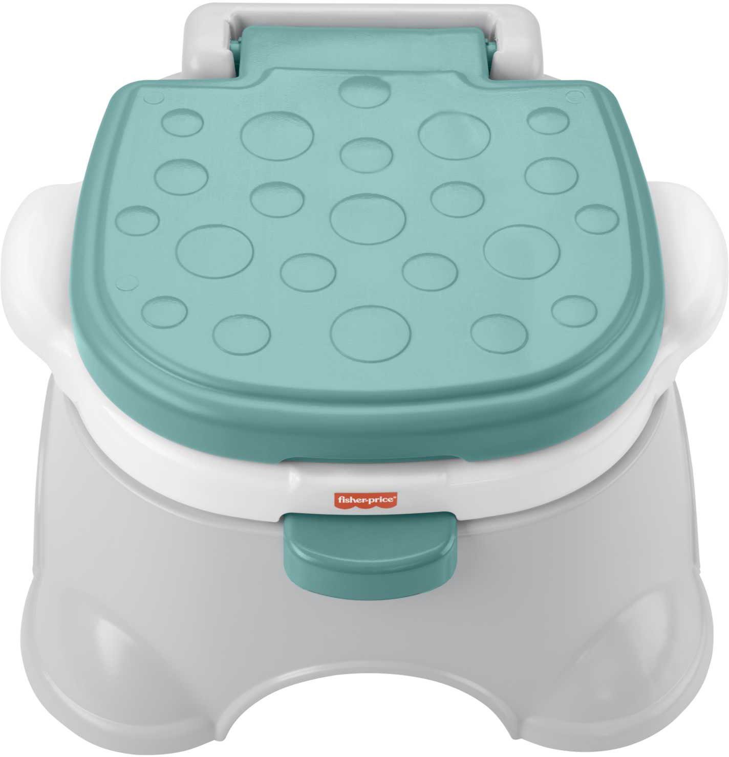 Fisher-Price® Töpfchen 3in1, mit Trainingstoilettenring Deckel lässt entsteht Kleinkinder sich für so Fußbank eine herunterklappen, dass und Fußbank