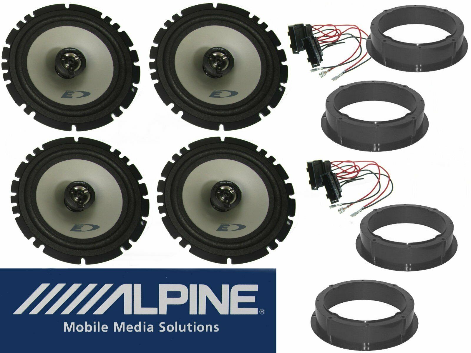 Set Alpine ab 2008 passend Tür Subwoofer Vorn VW 6 Auto-Lautsprecher VI W) für Hinten (180 DSX Golf