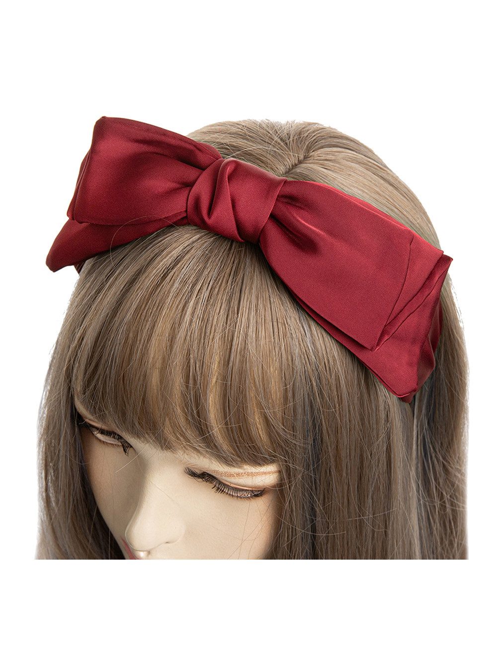 Haarreif Haarreif mit große Schleife Satin bezogen