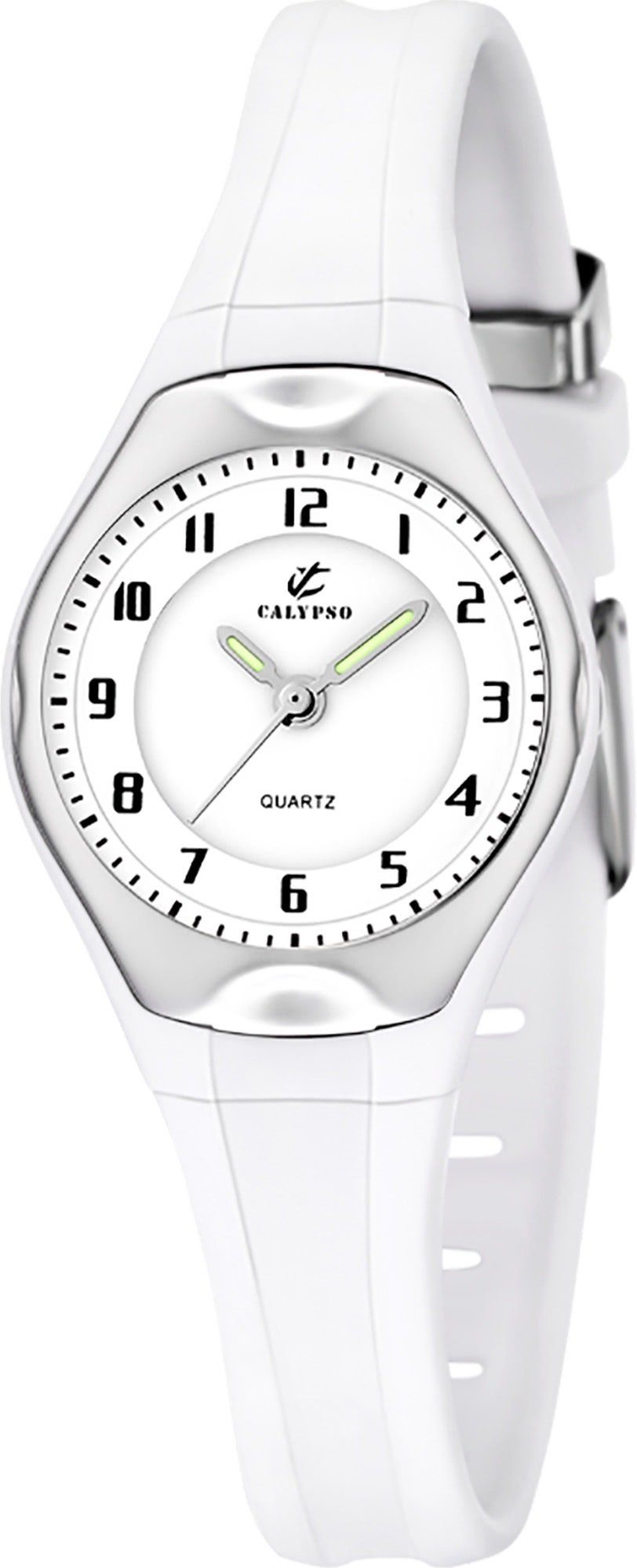 CALYPSO WATCHES Quarzuhr Calypso Kinder Uhr Casual Kinder rund, K5163/H weiß, Kautschukarmband Kunststoffband, Armbanduhr