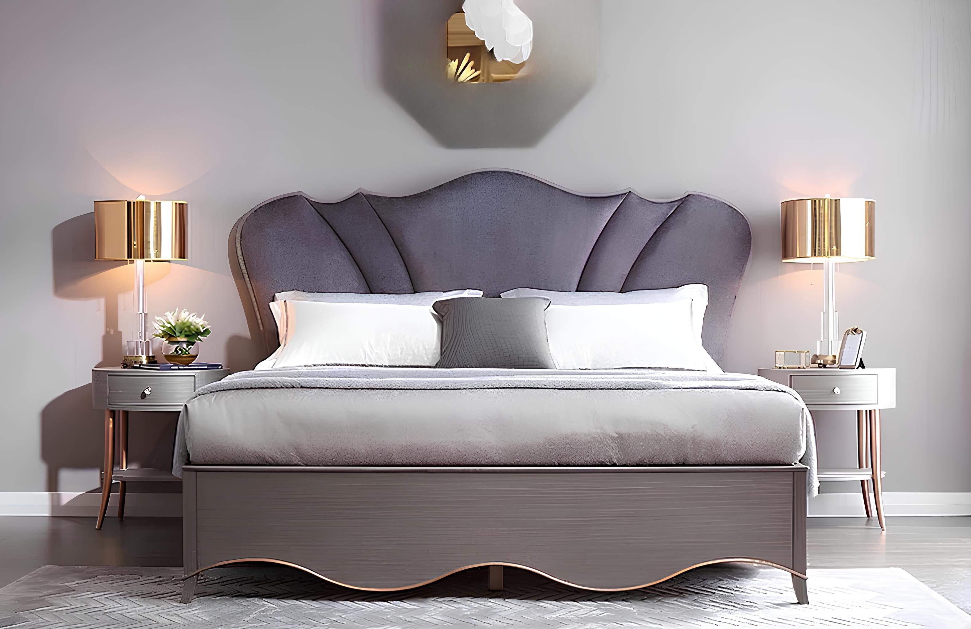 Polsterbett Chesterfield Polsterbett in Grau mit edlem Stoffbezug