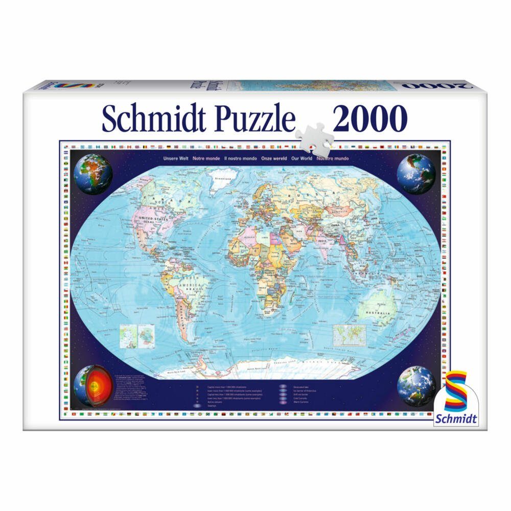 Schmidt Spiele Puzzle Unsere Welt, 2000 Puzzleteile