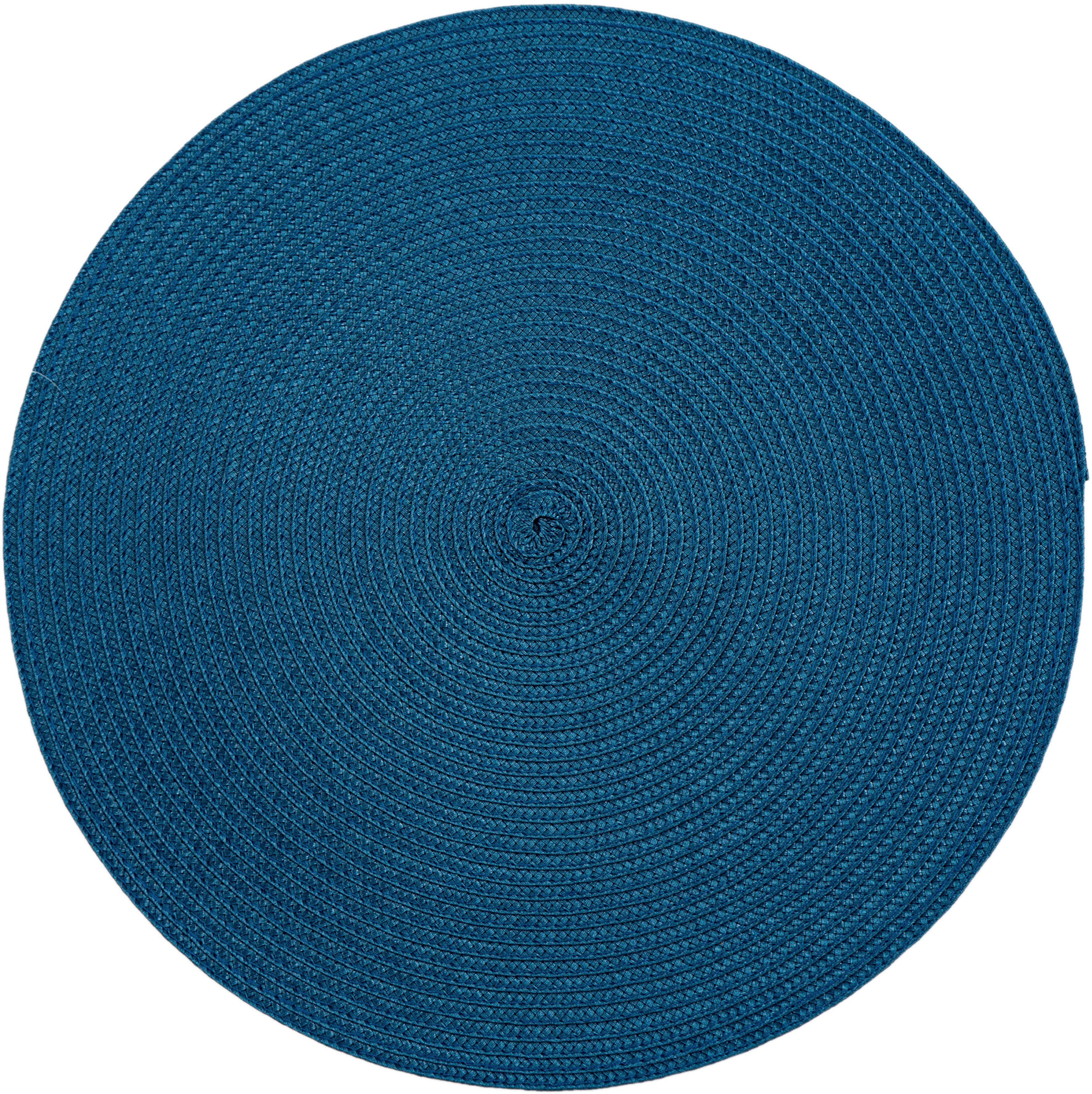 NOOR LIVING Platzset Platzmatte, Ø 38 cm, (Set, 6-St), aus geflochtenem Pol günstig online kaufen