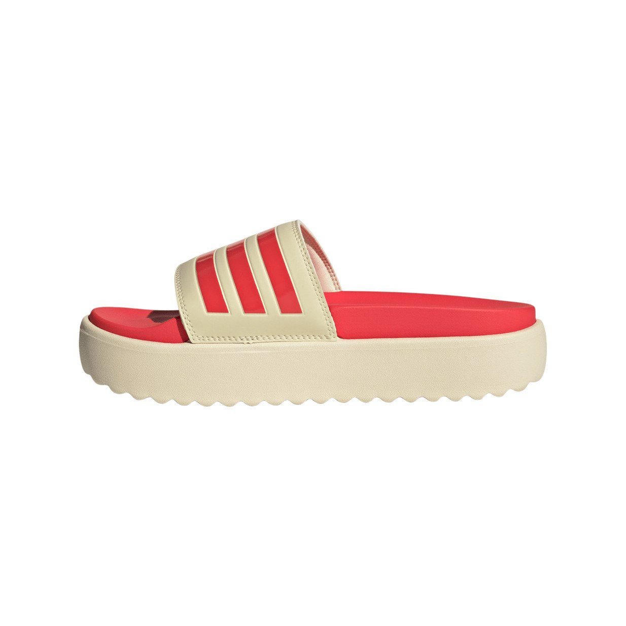 adidas Performance Adilette Platform beige/rot Damen - 1 Paar Badeschuh