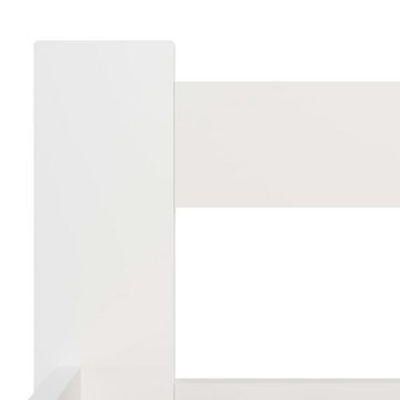 vidaXL Bett Massivholzbett Weiß Kiefer 90x200 cm
