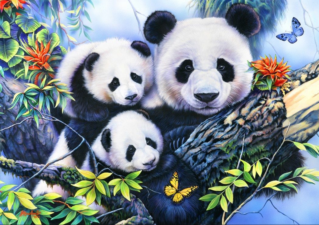 Bluebird Puzzle Puzzle Panda Family, Puzzleteile