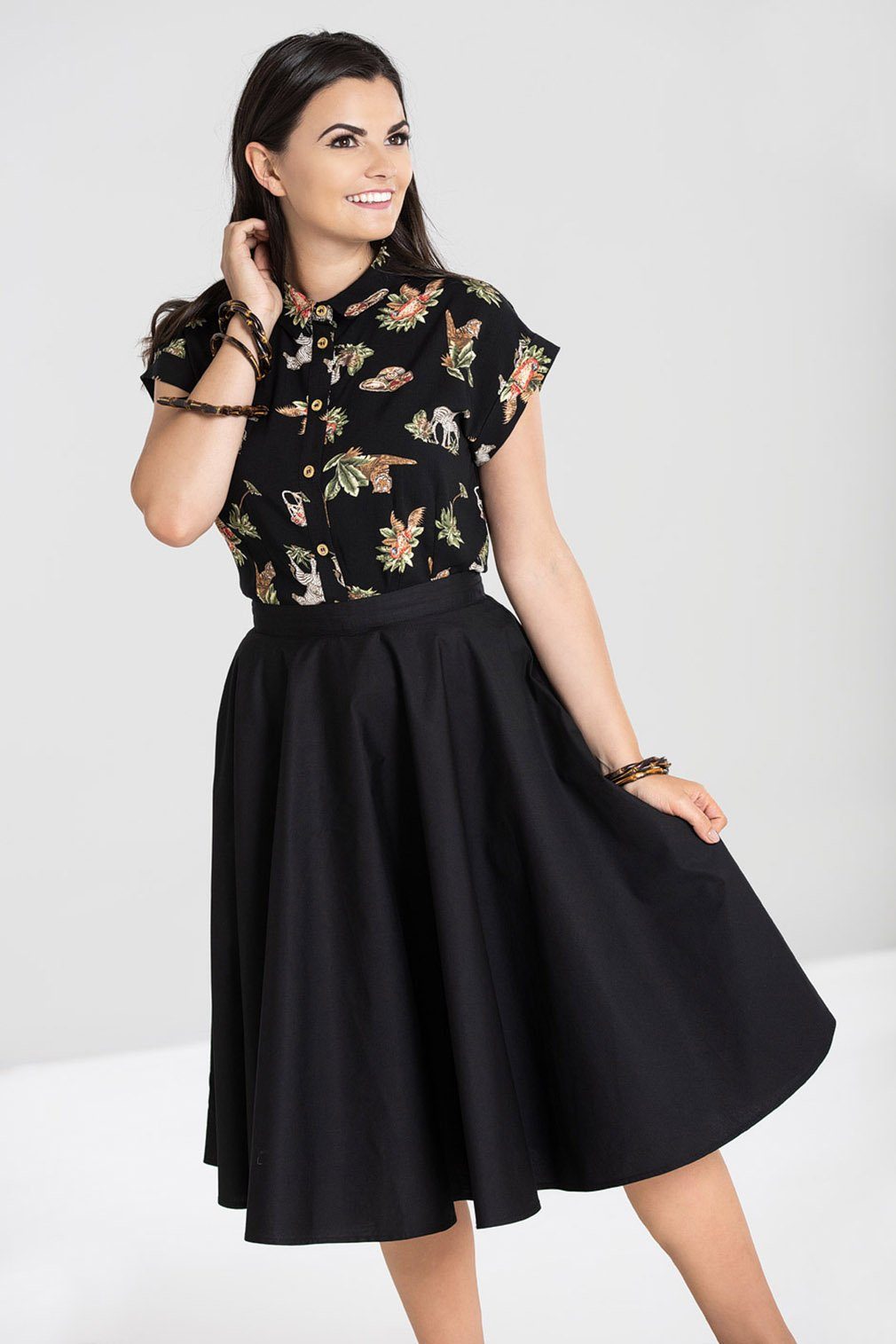 Hell Bunny A-Linien-Rock Paula 50's Skirt günstig online kaufen