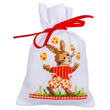 Vervaco Kreativset Vervaco Kräutertütchen Kreuzstich Set "Ostertiere" 3er Set, Zählmuste, (embroidery kit by Marussia)