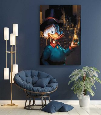 Mister-Kreativ XXL-Wandbild Duck Holding Krypto - Premium Wandbild, Viele Größen + Materialien, Poster + Leinwand + Acrylglas