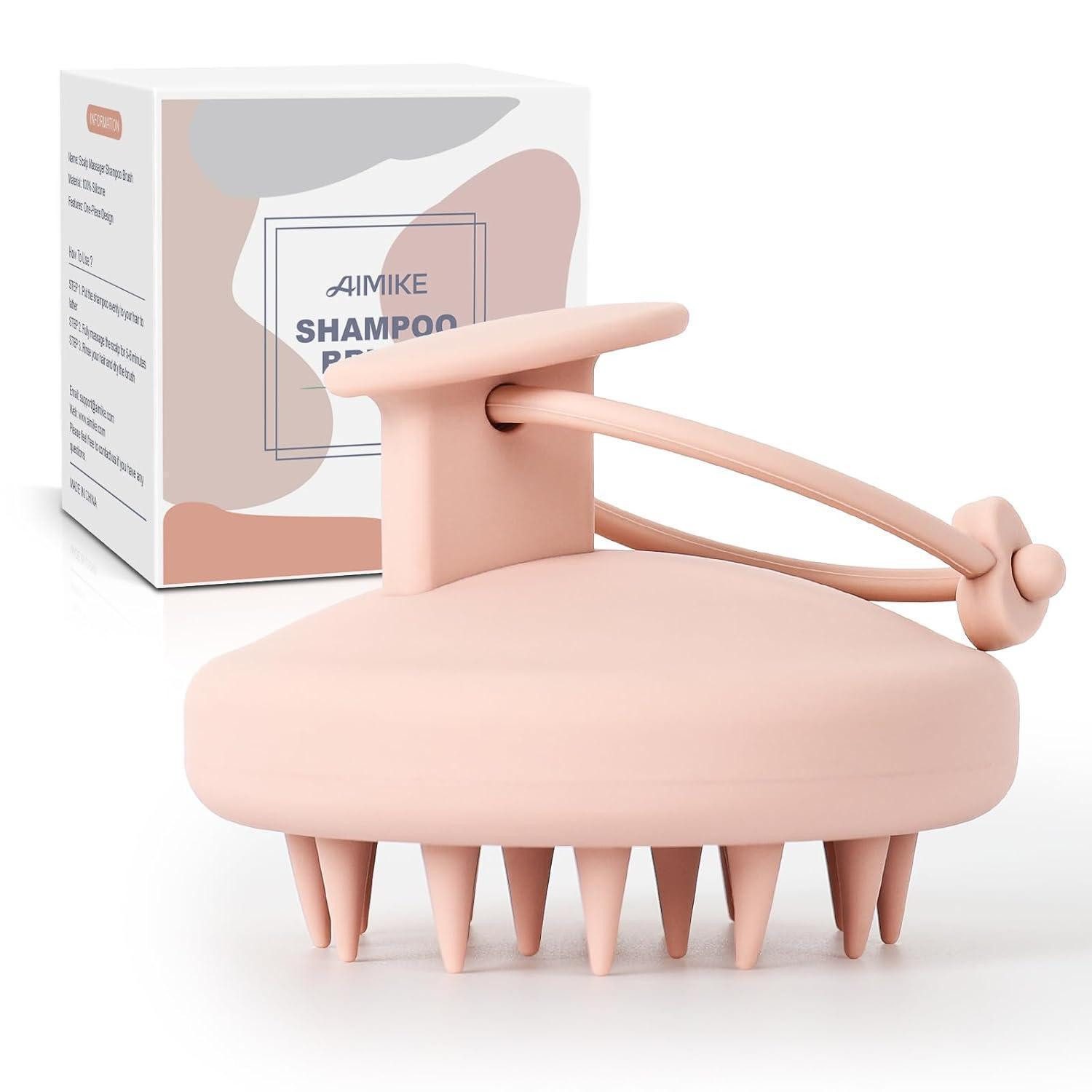 LuxusKollektion Massagegerät Silikon Kopfhaut Massagebürste für Haarwachstum und Peeling, Shampoo