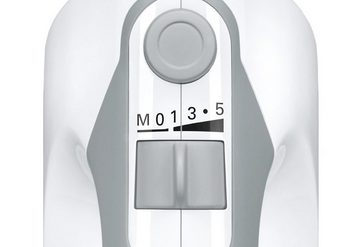 BOSCH Handmixer ErgoMixx MFQ36440, 450 W, 2 Rührbesen, 2 Edelstahl-Knethaken, Pürierstab, Becher