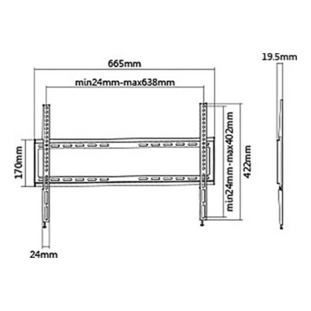 Wandhalterung Wandhalter für 43 (1-tlg., Wandhalter Fernseher TV, 55 VESA) 65 TV ARLI TV-Wandhalterung, 50 ultra 52 37 zoll flach 40 70 LED LCD slim