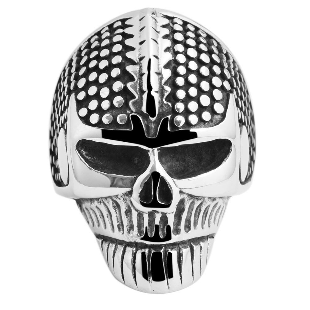 Adelia´s Fingerring Herren Ring Totenkopf aus Edelstahl