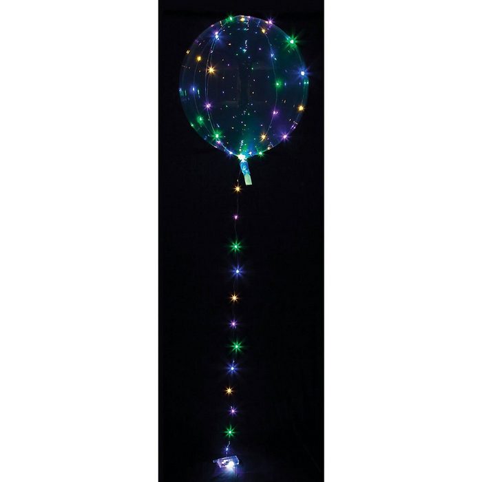 Amscan Folienballon Folienballon Clearz Crystal Clear mit LED bunt