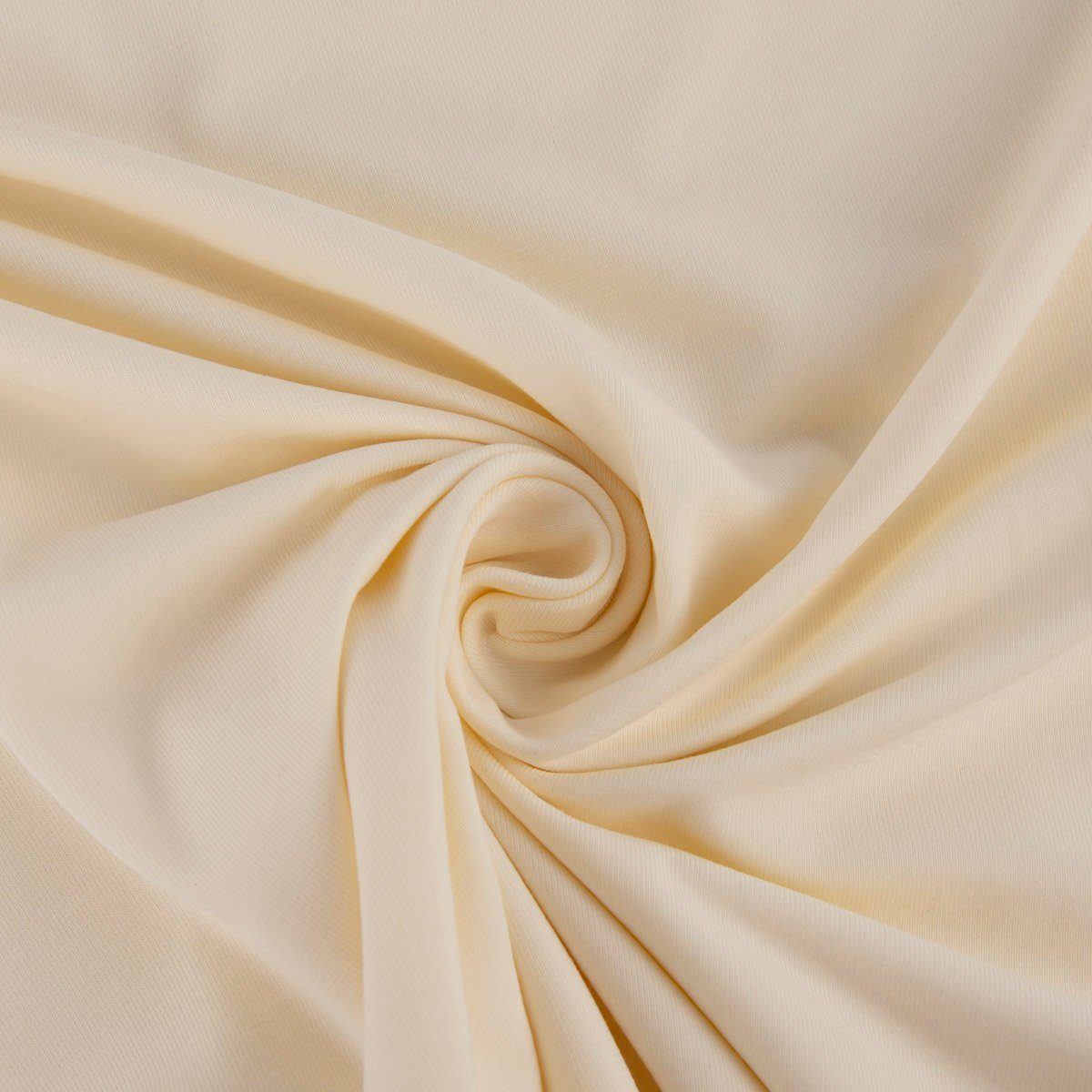 SCHÖNER LEBEN. Stoff Baumwolljersey Meterware Organic Bio Jersey einfarbig creme 150cm
