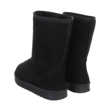 Ital-Design Damen Snowboots Freizeit Snowboots Flach Flache Stiefeletten in Schwarz