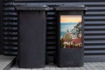 MuchoWow Wandsticker Italien - Positano - Meer (1 St), Mülleimer-aufkleber, Mülltonne, Sticker, Container, Abfalbehälter