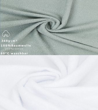 Betz Handtuch Set 12 TLG. Handtuch Set BERLIN Farbe Jade - weiß, 100% Baumwolle (12 Teile, 12-St)